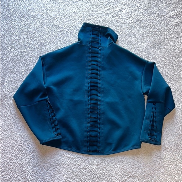 Nike Blue Oversize Cowl Neck Sweater with Lace-Up Details - Picture 10 of 10